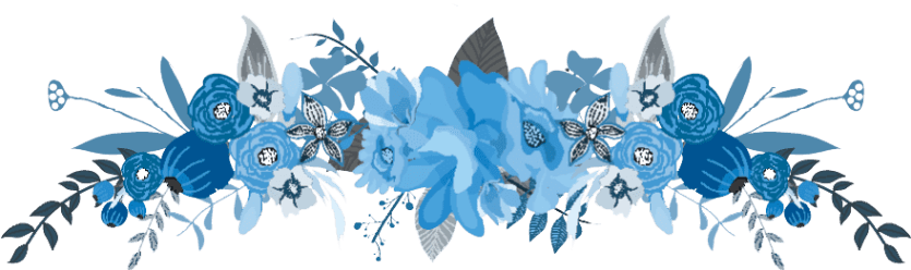 Kék színű virágok futóba kötve