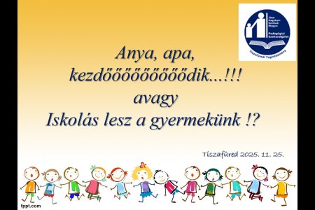 A képen az előadás nyitó PPT-je látható az előadás címével.